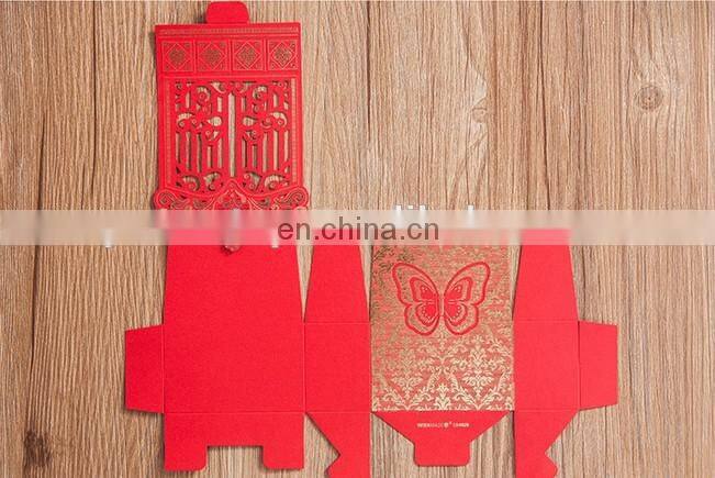 Cheap creative red candy gift box with butterfly