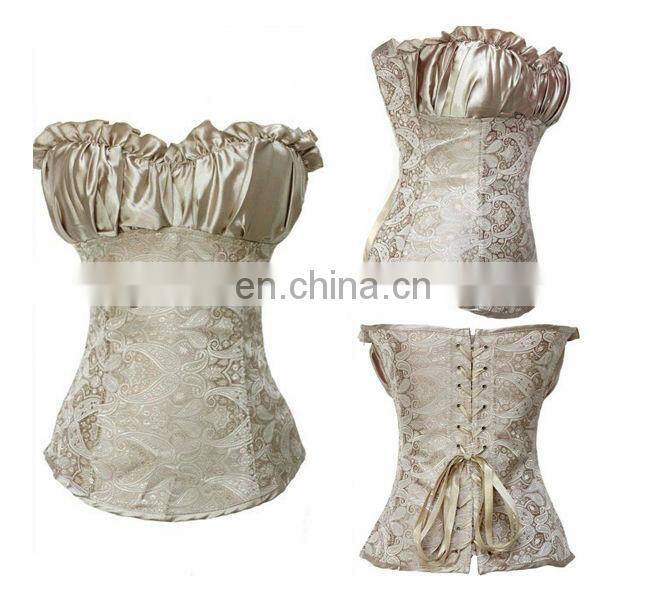 Wholesale women hot sheer corset posture wedding dresses pattern