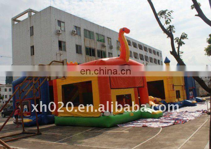 Popular amusing dinosaur Inflatable Bouncy House Combo with Slide