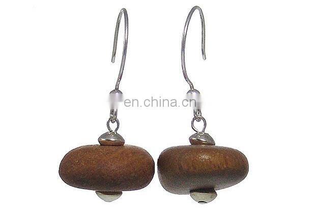 Wood Hoop Earrings, Costume Jewellery, Fashion Jewellery
