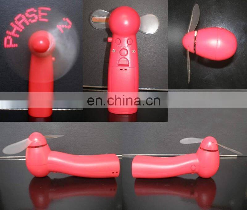 New arrival mini message fan glovion portable handle programmable fan led programmable fan