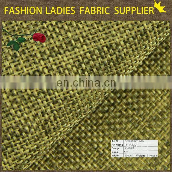 linen fabric for sofa bedding home decoration hat 100%PP linen fabric
