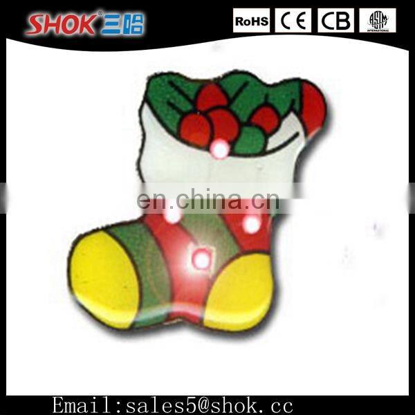 LED Flashing Button Badge&Custom Security Badges&Creative Design Badge For Christmas Activities