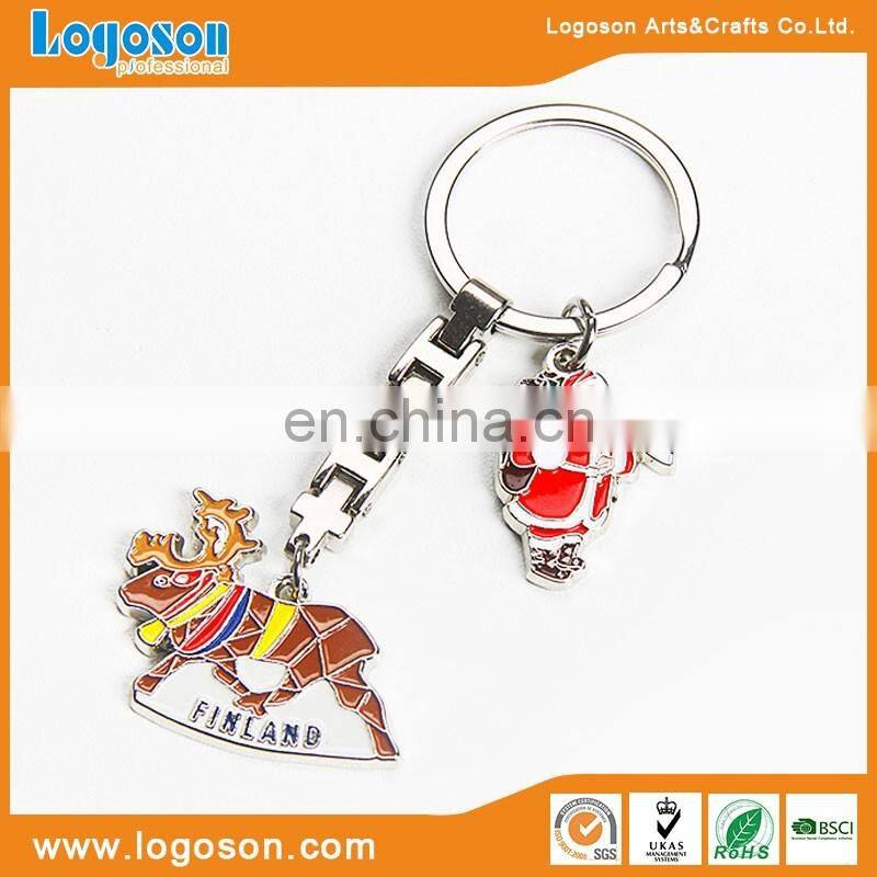 Promotional metal custom keychain item cute cat key holder