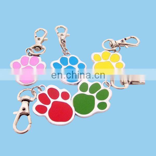 Stainless steel pet tags with paw/heart/bone logo design