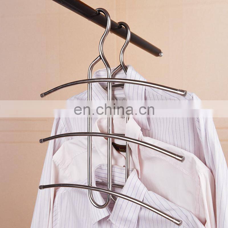 multifunctional fishbone hanger, good quality stainless steel scarf pants hanger