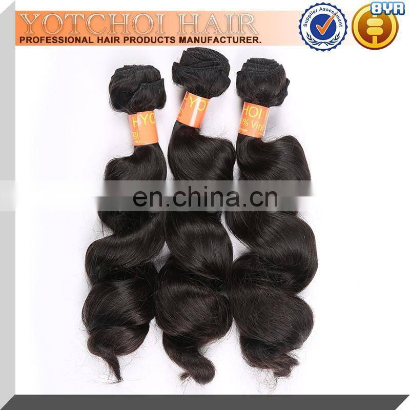 Factory wholesale price super quality double drawn hair wefts brazilian hair