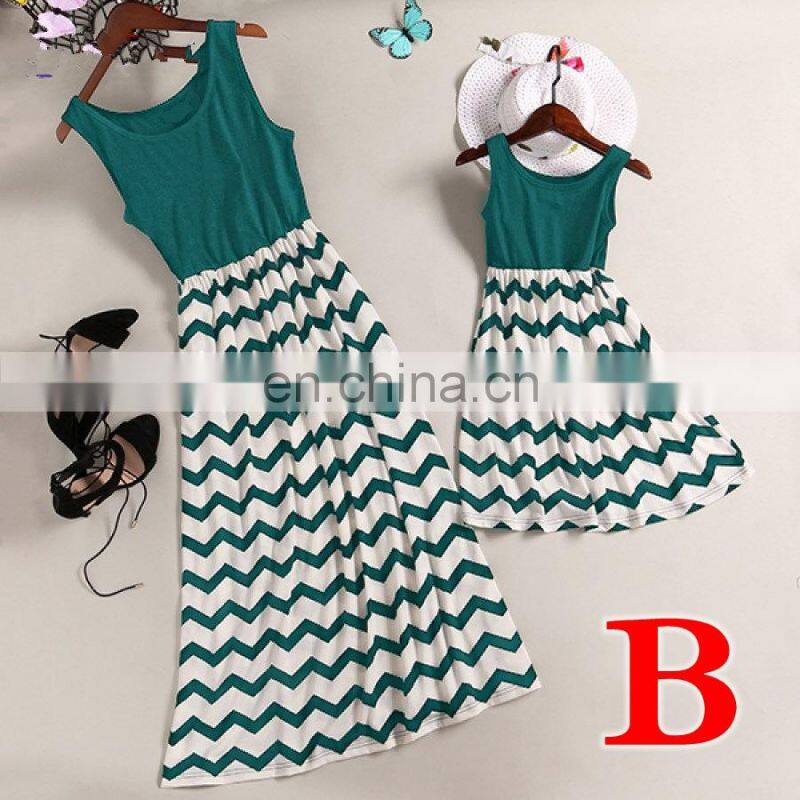 2019 New family matching clothing parent-child clothing soft summer dress (this link for MOM)