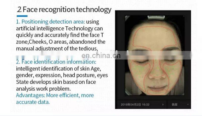 Portable Skin analyzer RGB/UV/polarised light with tablet skin scan system machine for salon use
