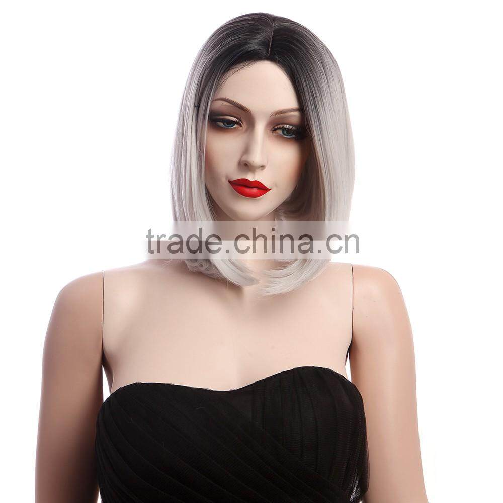 Japan's Hair Woman Short Straight Full Cap Wigs synthetic Wig 4111