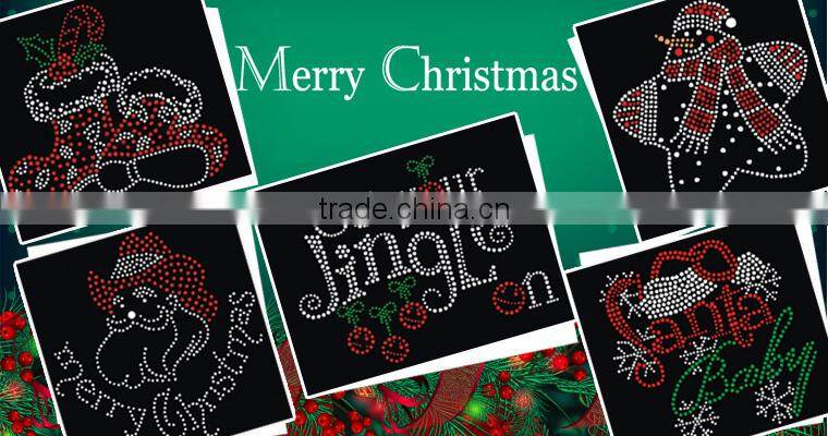 Alibaba China manufacturer Xmas flake rhinestone transfer, rhinestone flake design, custom rhinestone transfer flake for dress