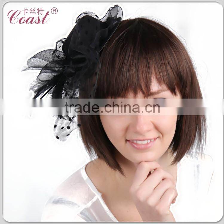 black decorative mini top party hats for girls