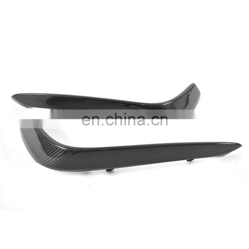 Front Fog Lamp Mesh Mask Trims for Mercedes Benz C-Class W205 C63 AMG 15-17