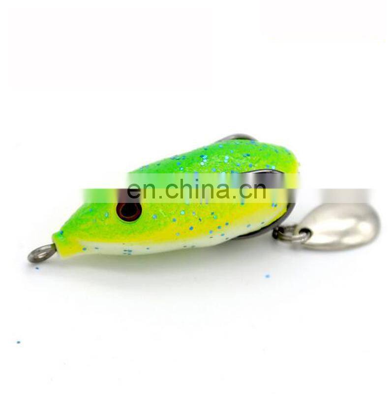 Amazon 4.5cm 7g PVC Box Packaging Frog Lure With Spoon Snakehead Killer cebo de pesca