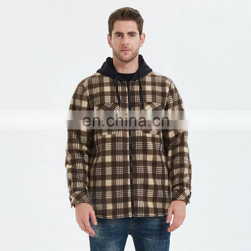 Christmas autumn and winter men's plus velvet thick warm jacket inch shirt men's trend student plaid shirt lamb velvet jacket
