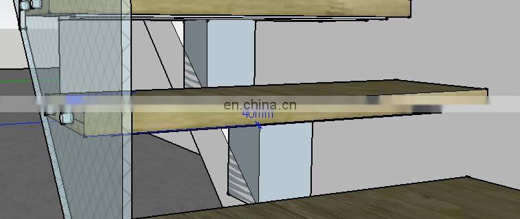 Custom Staircase Supplier DIY Install Wooden Straight Stairs With Mono Steel Beam