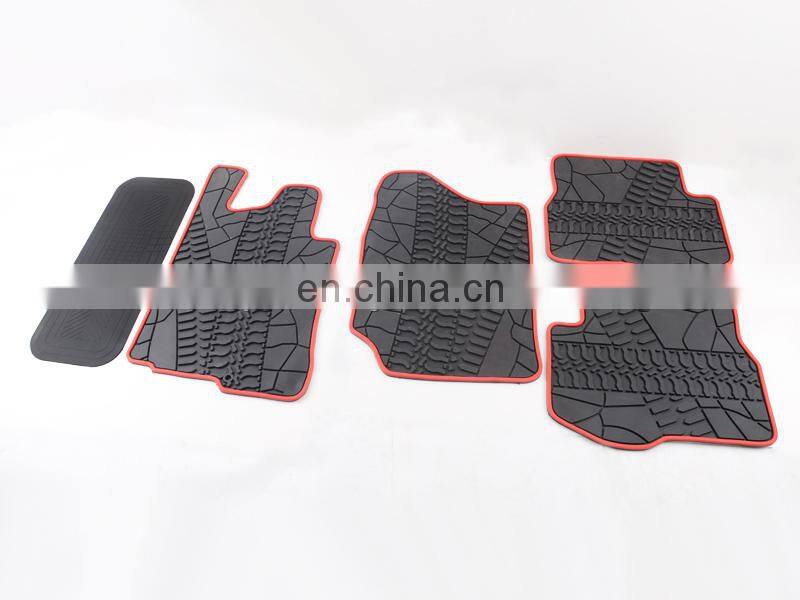 4 pcs Rubber Front Car Foot Pad Floor Mats for Suzuki Jimny SUV Car Parts Off Road Interior Accessories