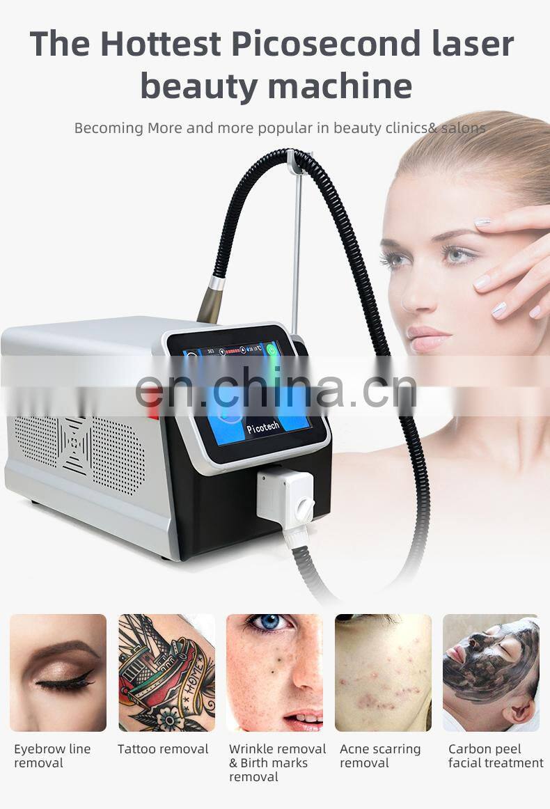 Best profession portable pico second laser eye brow tattoo malasma pigment removal machine