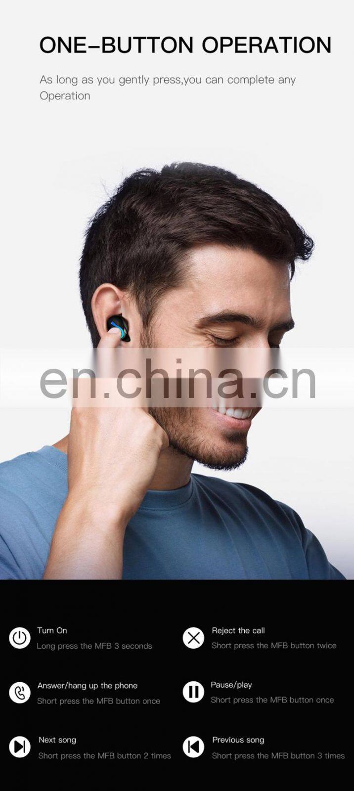 Q32 tws 5.0 noise cancelling waterproof tws wireless earbuds 1500mah power bank earphone