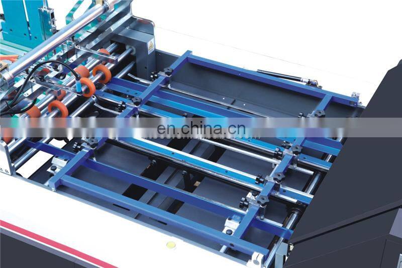 UTM800A CE approval certificate Automatic toy paper display box window patching gluing Machine with corner V cut and creasing