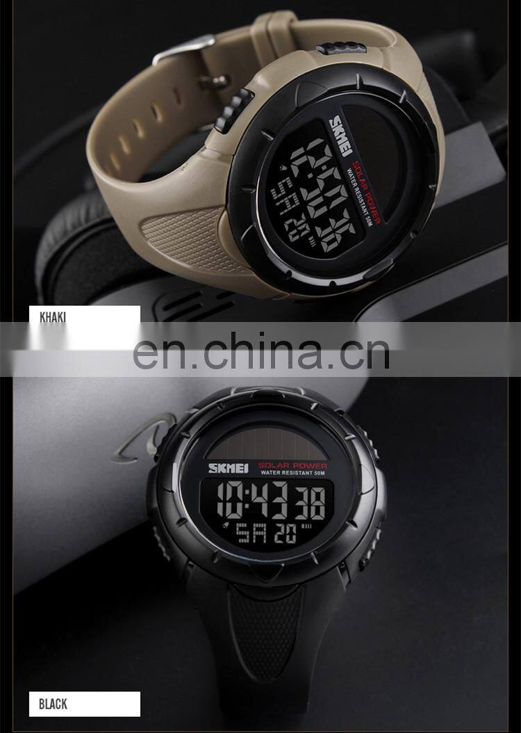 Red watch Digital skmei 1405 sport new style solar power watch