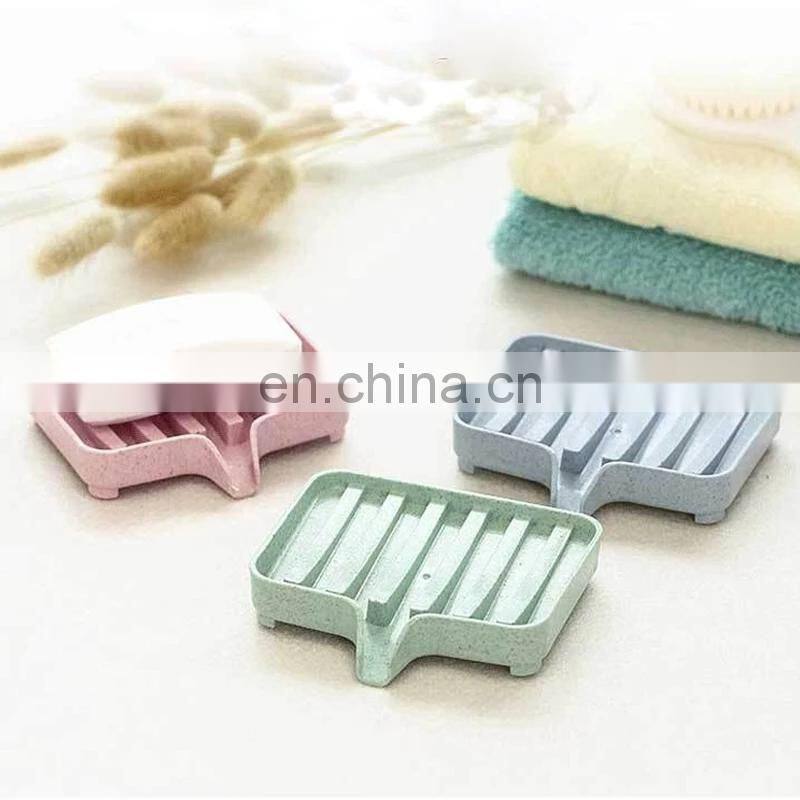 PP Wheat Straw Storage Rack Drain Soap Box Tray Soapbox Shower Soap Tray Tool Soap Dish Plate Holder