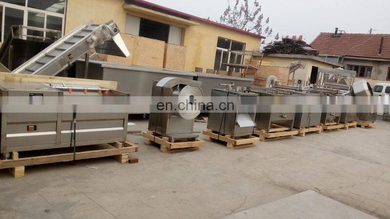 Fully Automatic Potato Chips Making Machinery Plantain Frites Surgeler Processing Plant Frozen French Fries