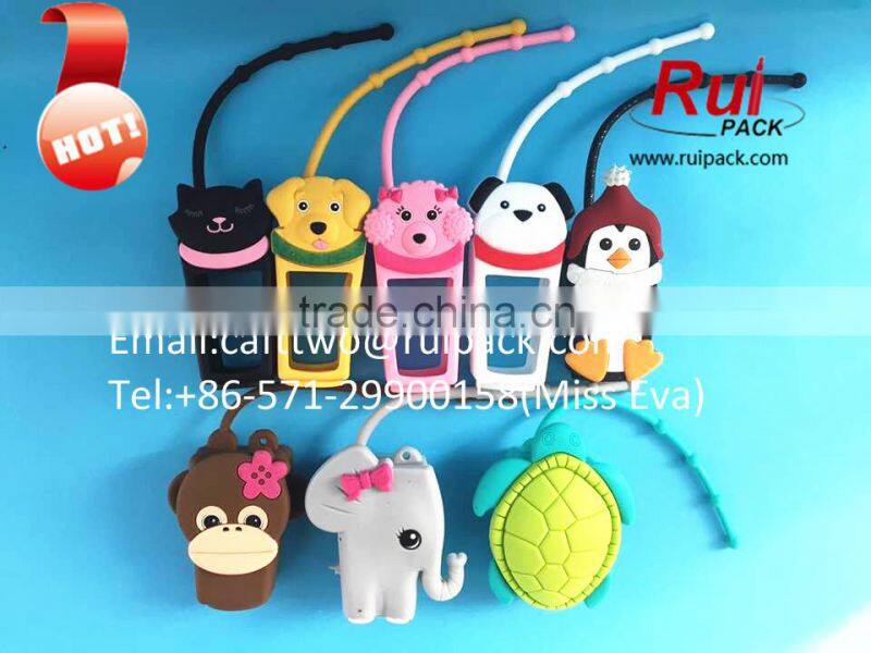 30ml multi-scented waterless liquid empty hand sanitizers holders,29ml silicone case for Hand washing liquid bottle