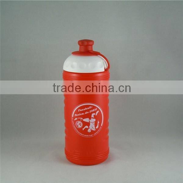 CHINA RED BPA FREE PE SPORTS BOTTLE WITH WATER LINE AND CAPS