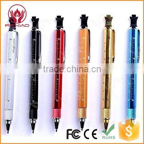 7 in 1 Multi-Tool Pen with Ruler, Bottle Opener, Phone Stand, Ballpoint Pen, Stylus and 2 Screw Driver, Multifunction Tool