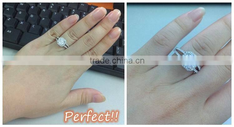 Wholesale new fashion wedding engagement 925 silver diamond ring