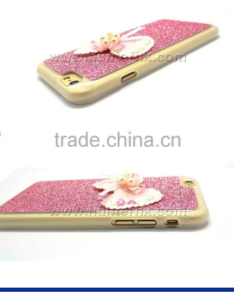 Lady Style Pink Design TPU Diamond Case For iPhone6