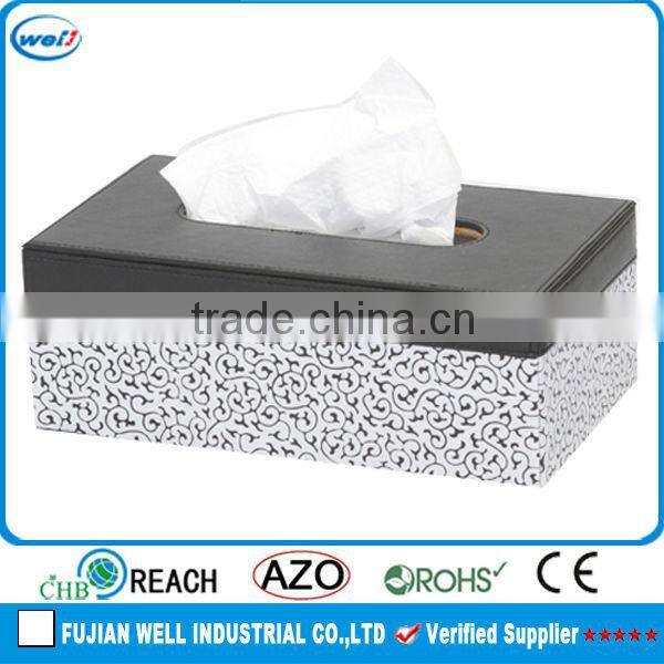 hot selling pu leather handmade tissue box cover