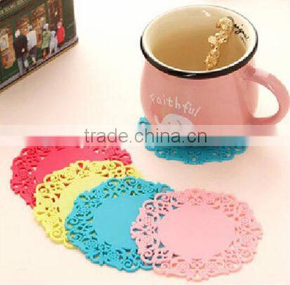 2014 Best selling coffee silicone cup mat