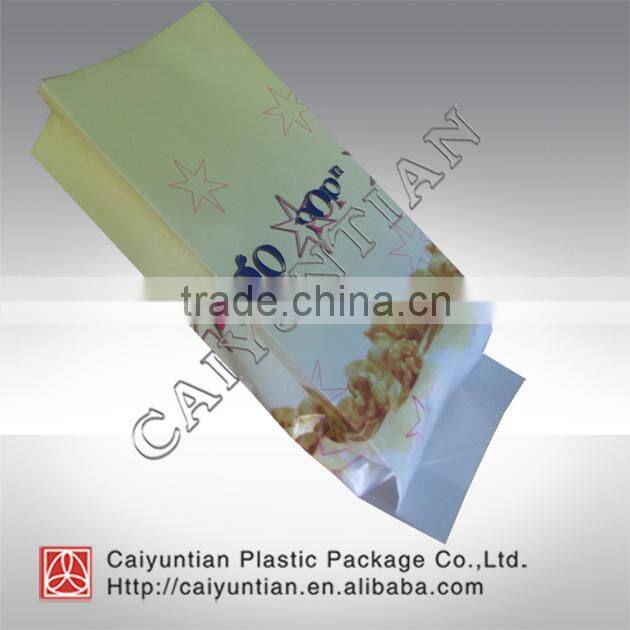 Plastic food grade popcorn package bag