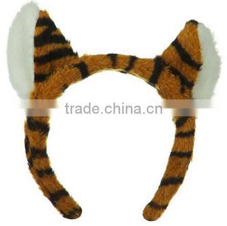 tiger ear headband with feather 2015 new style