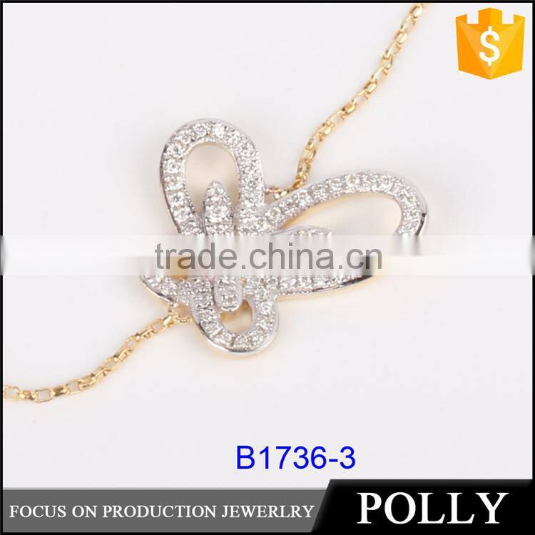 New design butterfly bracelet gril's silver sterling bracelet fashion jewelry