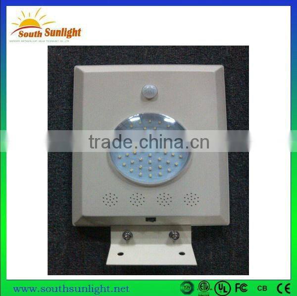 China latest new design integrated solar panael/battery/controller/led light epistar chip led 6w solar street light lamp