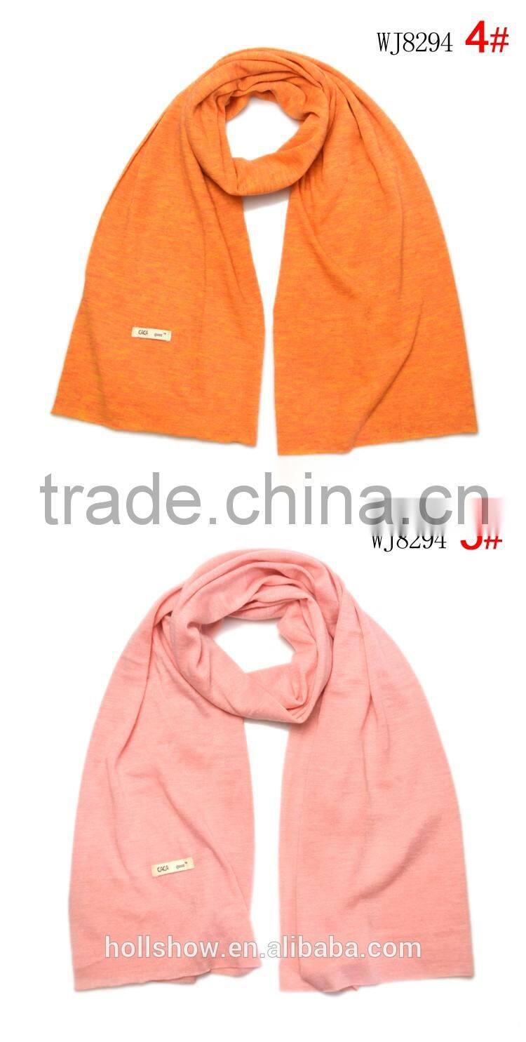 Fashion Trend All-match Autumn Winter Warm Soft Acrylic Baby Kids Boys Girls Solid Plain Scarf