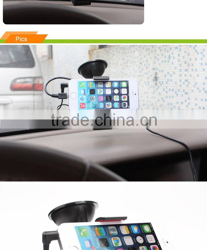 High Quality Car Holder With Charging Plus BT Handsfree And External Speaker