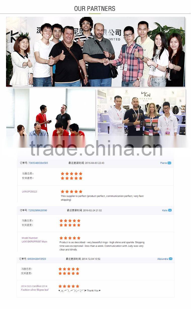 Fashion 925 silver plated circle thin chain bracelets with crystal