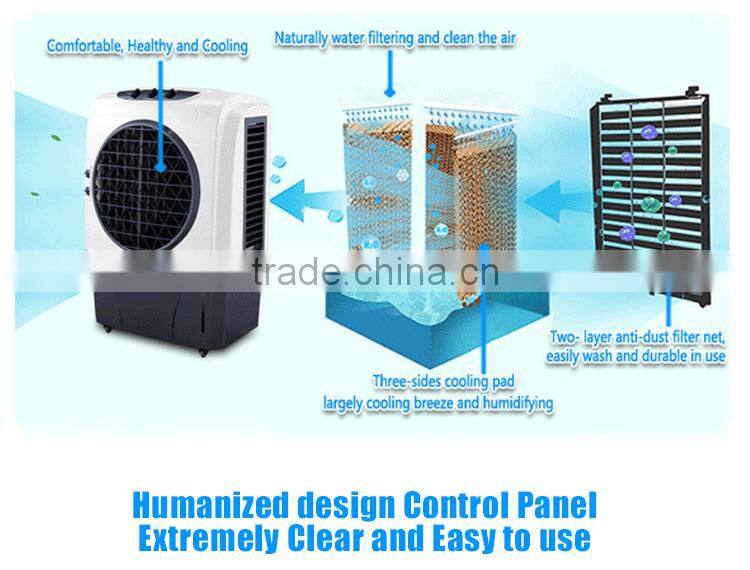 Environment cardboard water curtain air cooling fan for 25~40m2 Effective area
