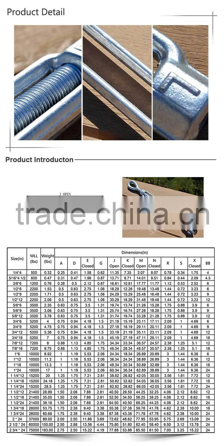 High Grade Steed Forged US Type Turnbuckle