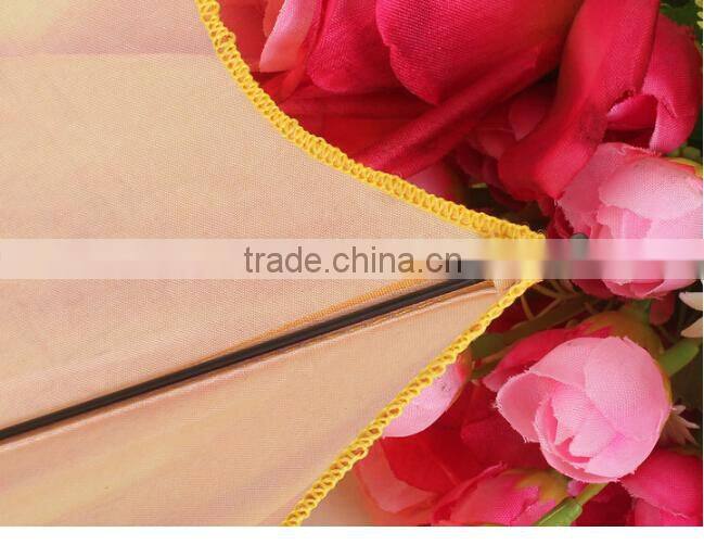 Unique design manual open 3 fold sunflower umbrella