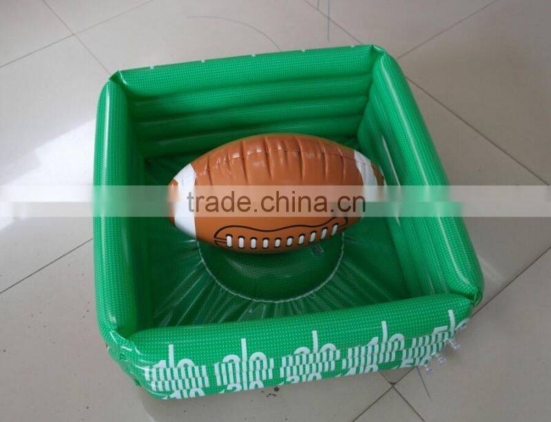 pvc inflatable rugby beer cooler /inflatable rugby ice cooler