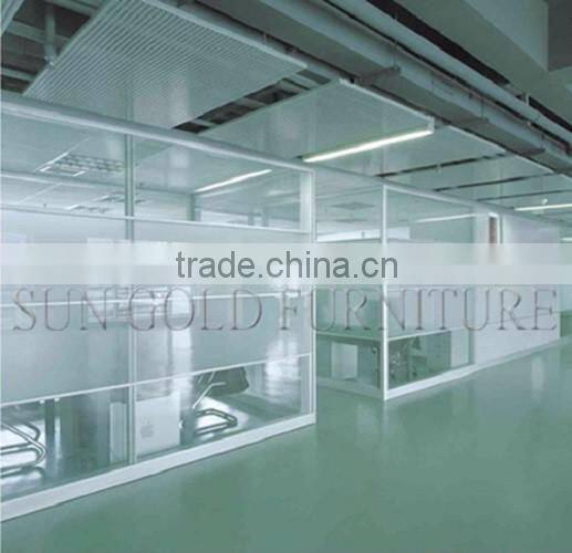 Wholesale Bank Hotel Office Black Frame Glass Panel Partition Wall (SZ-WS578)