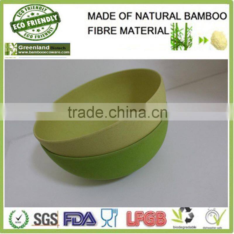 pink color hand painted bamboo fiber snack rice fruit bowl