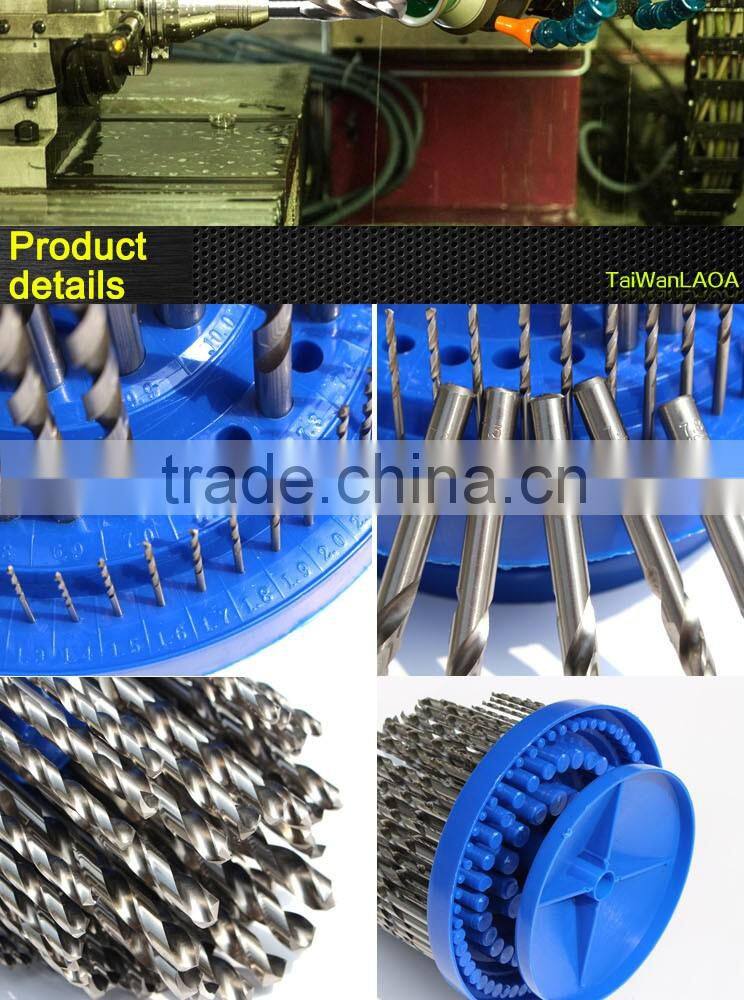 LAOA1-13mm HSS Straight High Speed Steel 100PCS Electric Twist Drill Bits Broach Drills Set For Metal Copper, Steel, Cast Iron