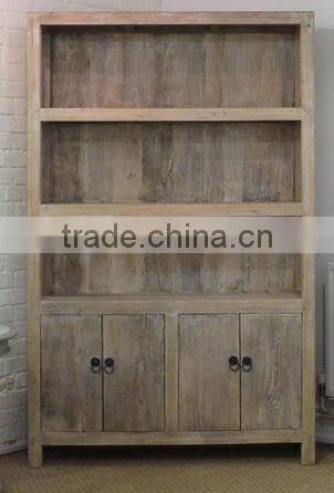 French country style antique solid wood bookcase P18