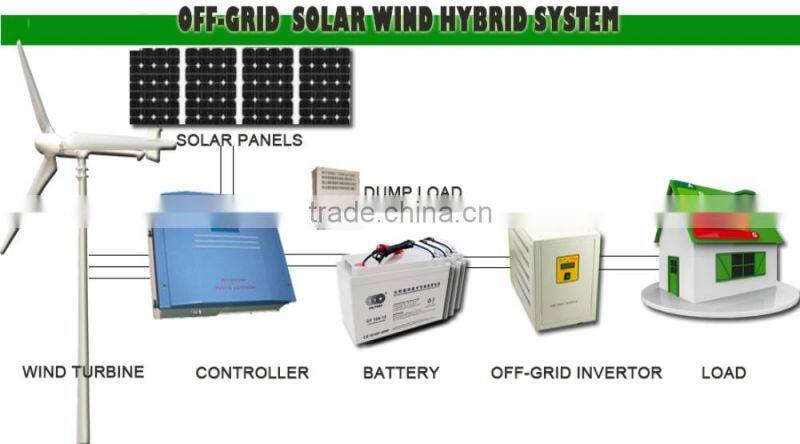 China SWT Manufacture: 5kw wind turbine generator with 5m/6m FRB blades rotor, 10m/s rated wind speed